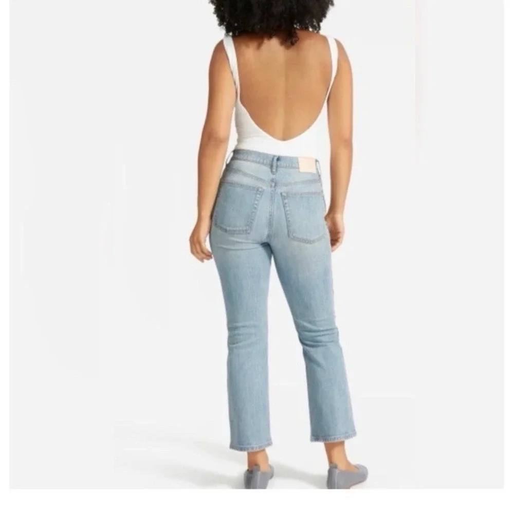 Everlane Cheeky Bootcut Denim Jean Stretch Light Wash Sunbleached Blue 27 Crop